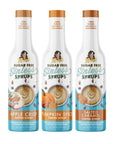 Fall Favorites Syrup Trio — Apple Crisp, Pumpkin Spice, Salted Caramel