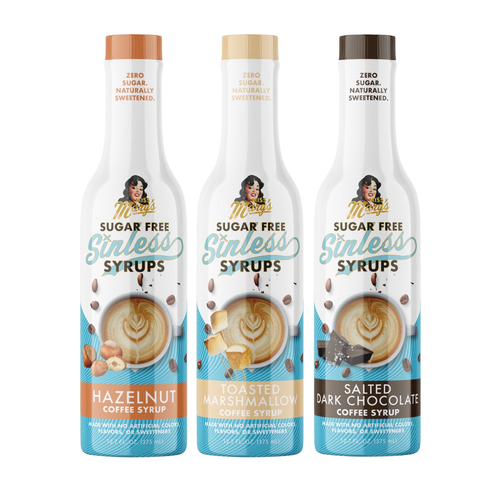 Fireside Favorites Syrup Trio — Hazelnut, Toasted Marshmallow, Salted Dark Chocolate