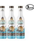 3 pack of Sugar Free Sinless Syrups salted dark chocolate flavor on a white background.
