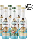 Six bottles of Sugar Free Sinless Syrups on a white background