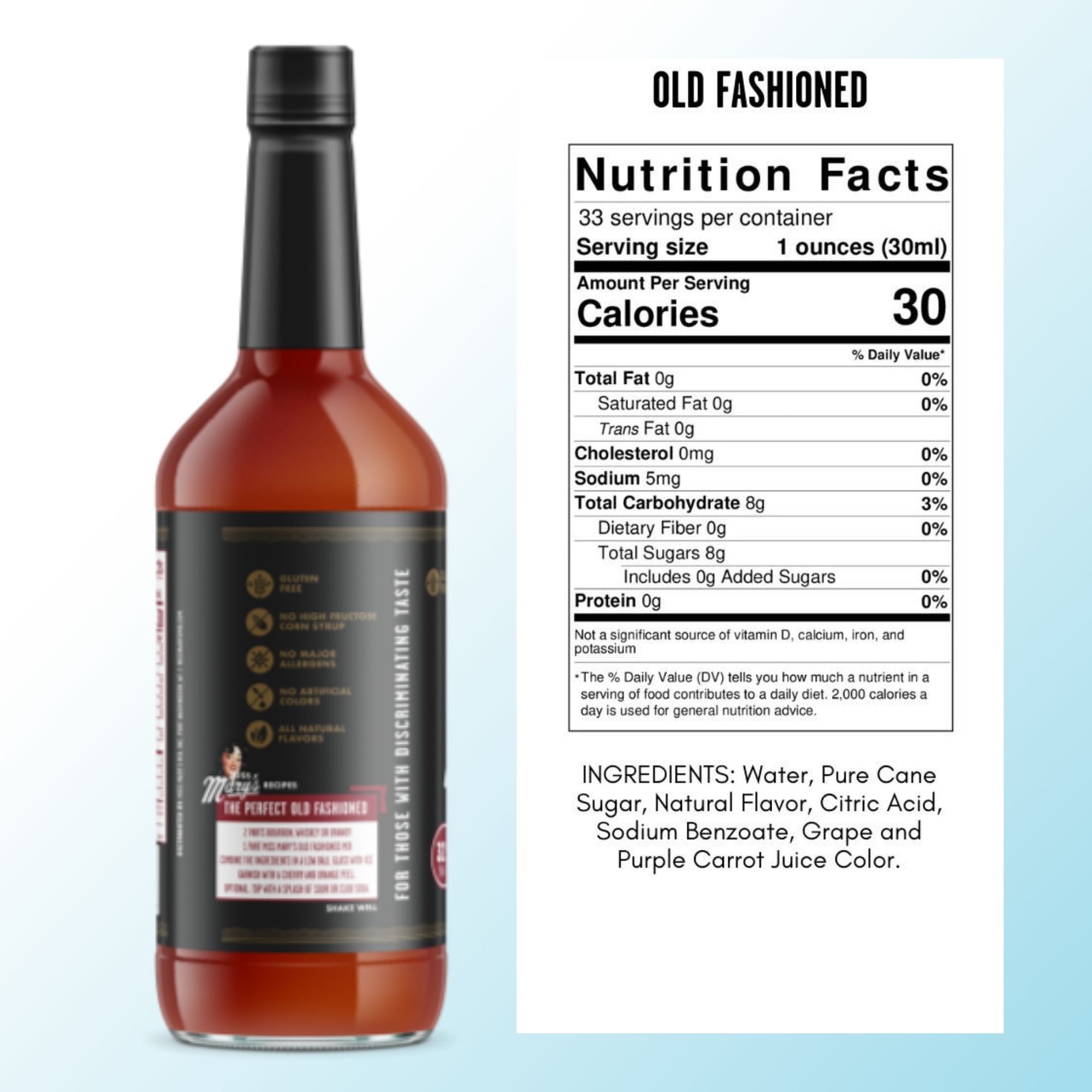 Miss Mary's Old Fashioned Nutrition Facts & Ingredients