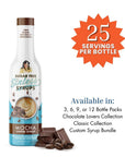 Sugar Free Mocha coffee syrup bottle with product details on a white background