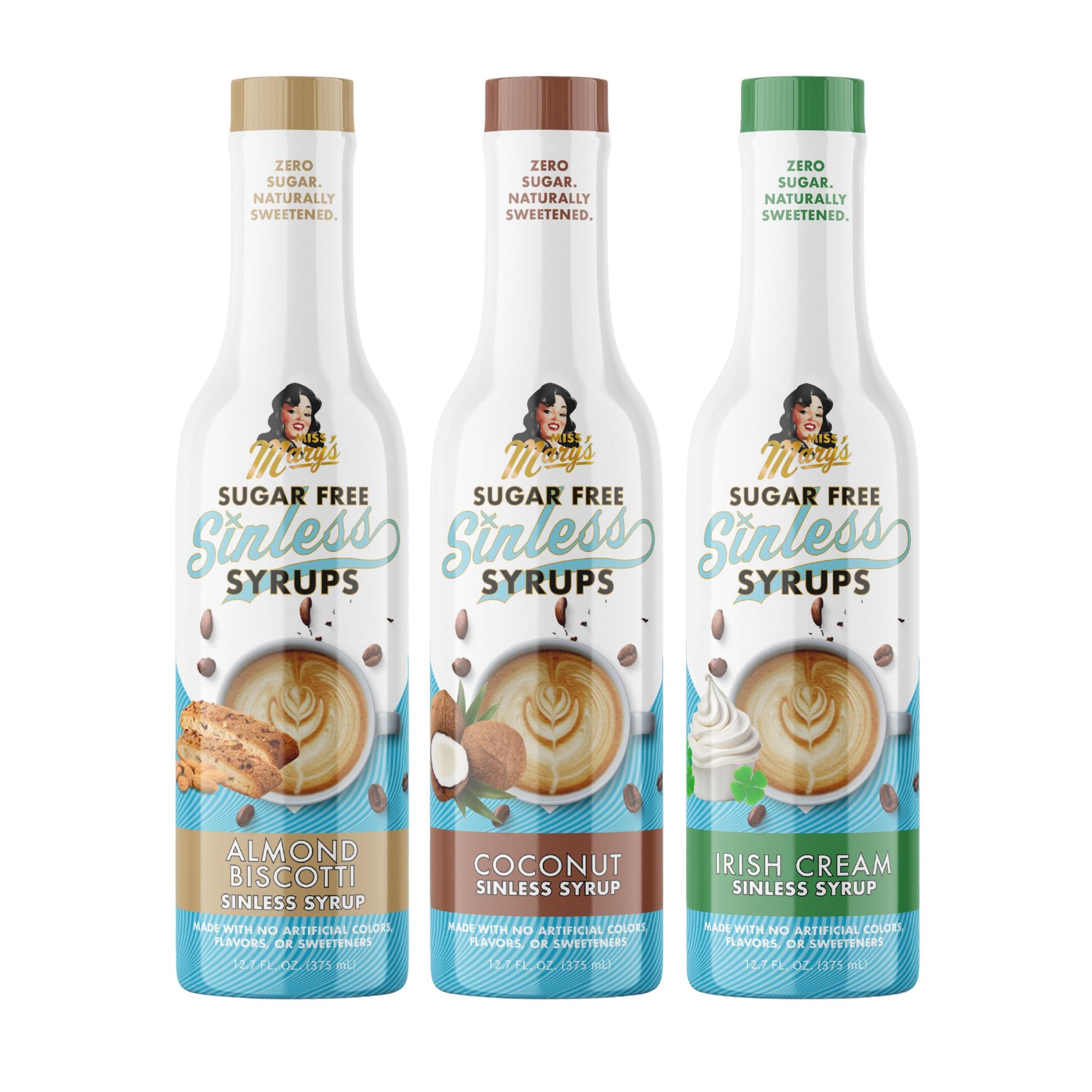 Morning Vacay Syrup Trio - Almond Biscotti, Coconut, Irish Cream