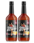 Two bottles of Miss Mary's Old Fashioned Mix on a white background
