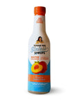 Miss Mary's Peach Sugar Free Sinless Syrup bottle on white background