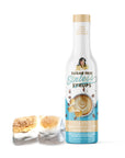Sugar-free Sinless coffee syrup bottle with toasted marshmallow on a white background
