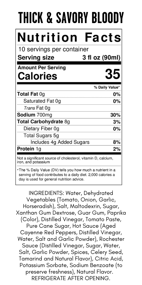 Thick & Savory Bloody Mary Mix - Miss Mary's Mix