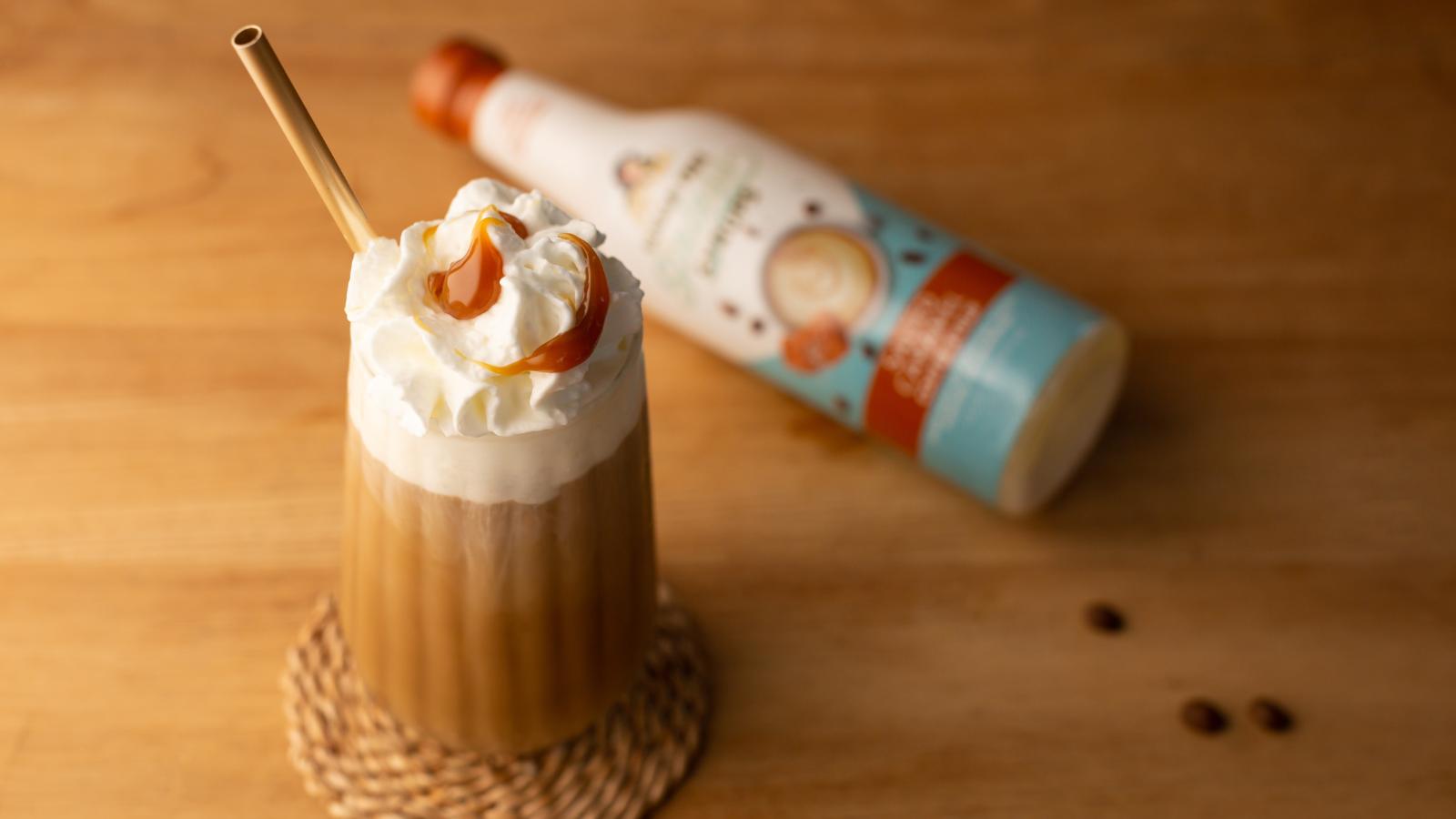 Try the Salted Caramel Iced Coffee recipe from Miss Mary's Sinless Syrups