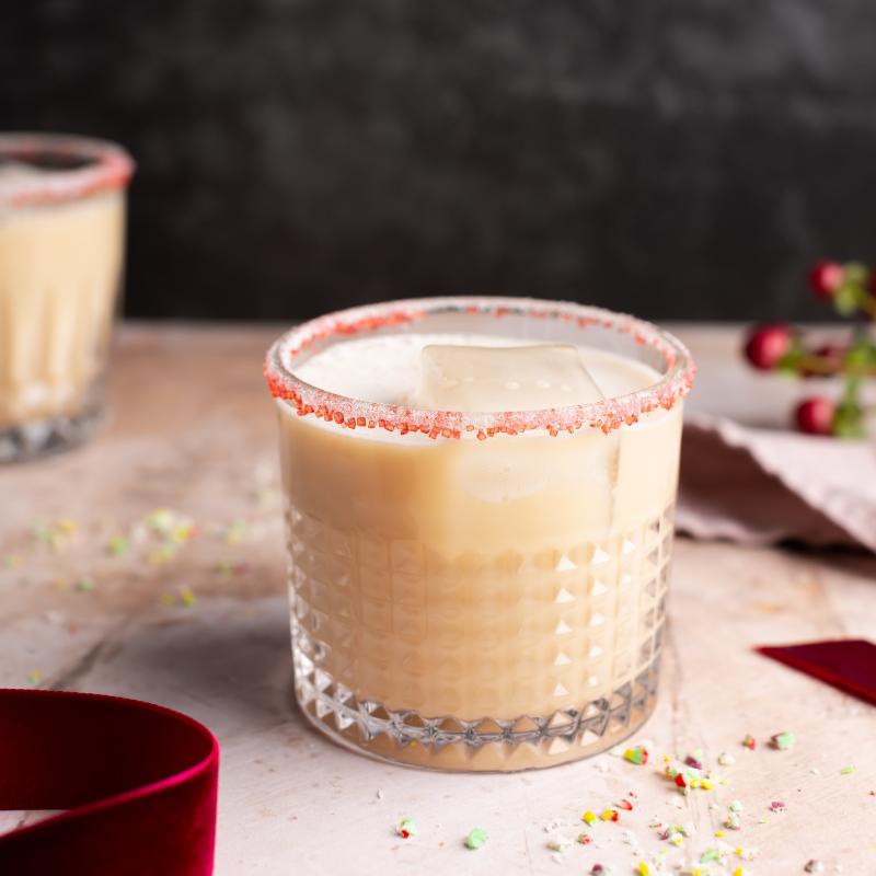 white russian cocktail on holiday table