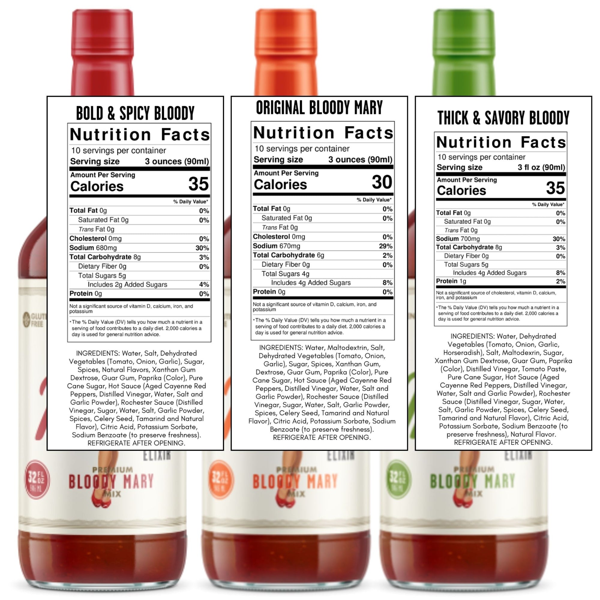 Bloody Mary Flavor Sampler Nutrition Info and Ingredients