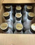 A case of Salted Dark Chocolate Sugar Free Sinless Syrup bottles ready to ship.