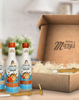 Cozy gift box with Toasted Marshmallow, Pumpkin Spice and Salted Caramel sugar-free syrups and 3 gold syrup pumps