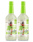 Two bottles of Miss Mary's Lite Margarita on a white background