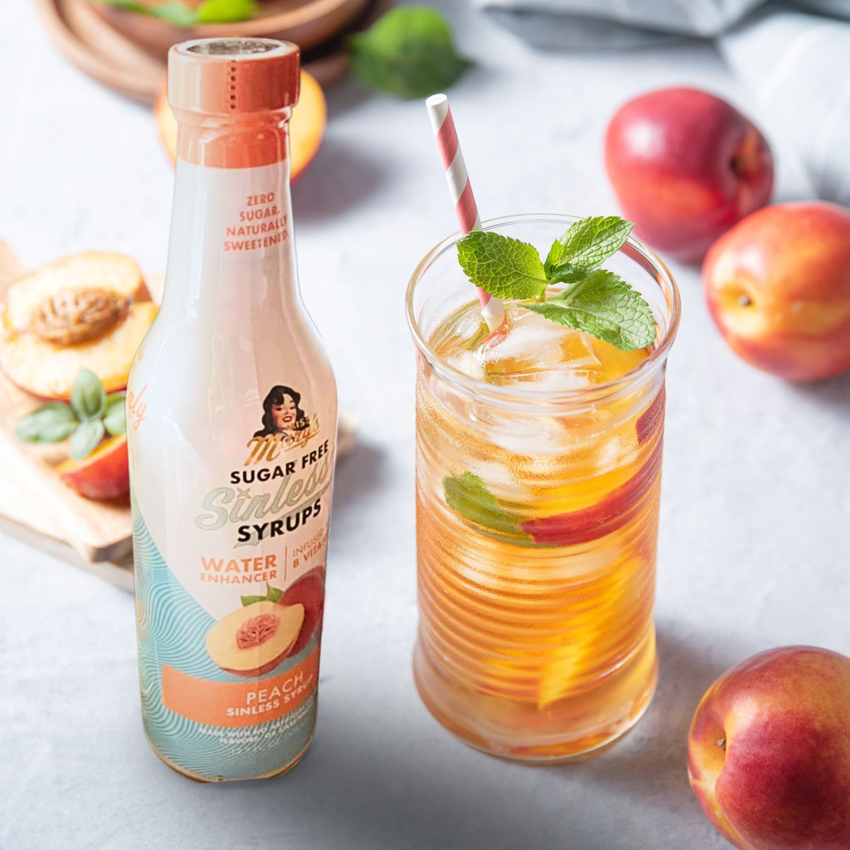 Peach Sugar-Free Syrup — Flavor for Water
