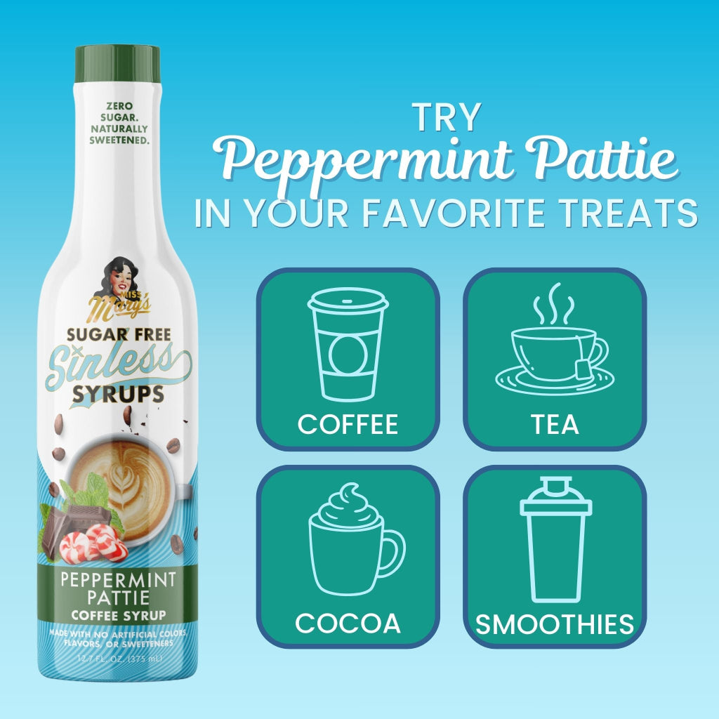 Peppermint Pattie Sugar Free Coffee Syrup | Sinless Syrups – Miss