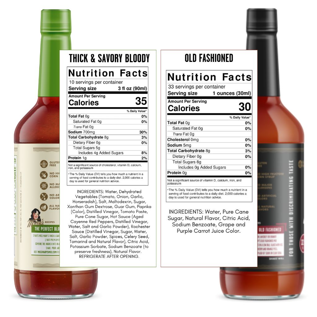 Tailgate Collection from Miss Mary's Mix nutrition labels and ingredients