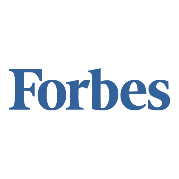 Forbes logo in blue on a white background