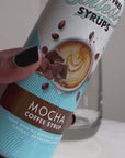Mocha Sinless Syrup iced latte video