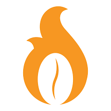 Roastycoffee.com Orange logo resembling a stylized flame or bird on a white background