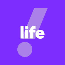 Yahoo! Life logo on purple background